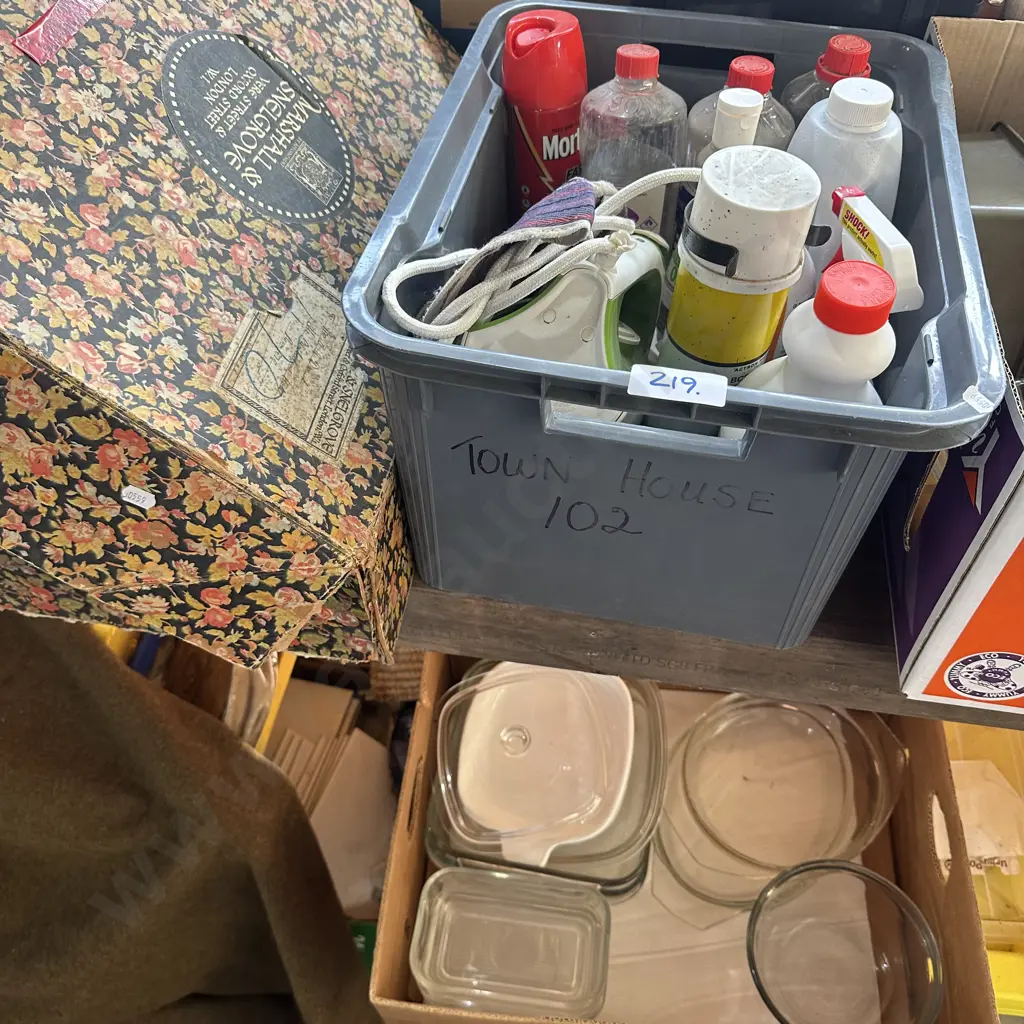 bin, product, iron, plus box of pyrexware Image 1++