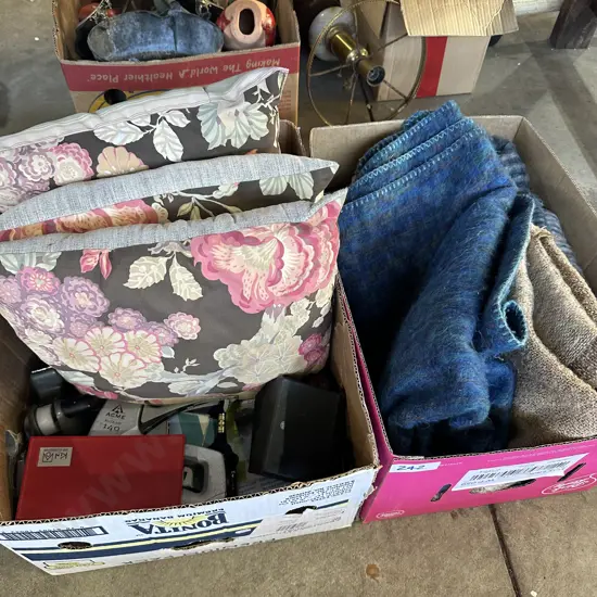 blankets, cushions , office ware