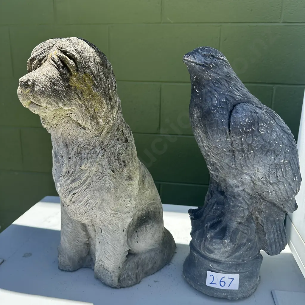 concrete eagle and dog Image 1++