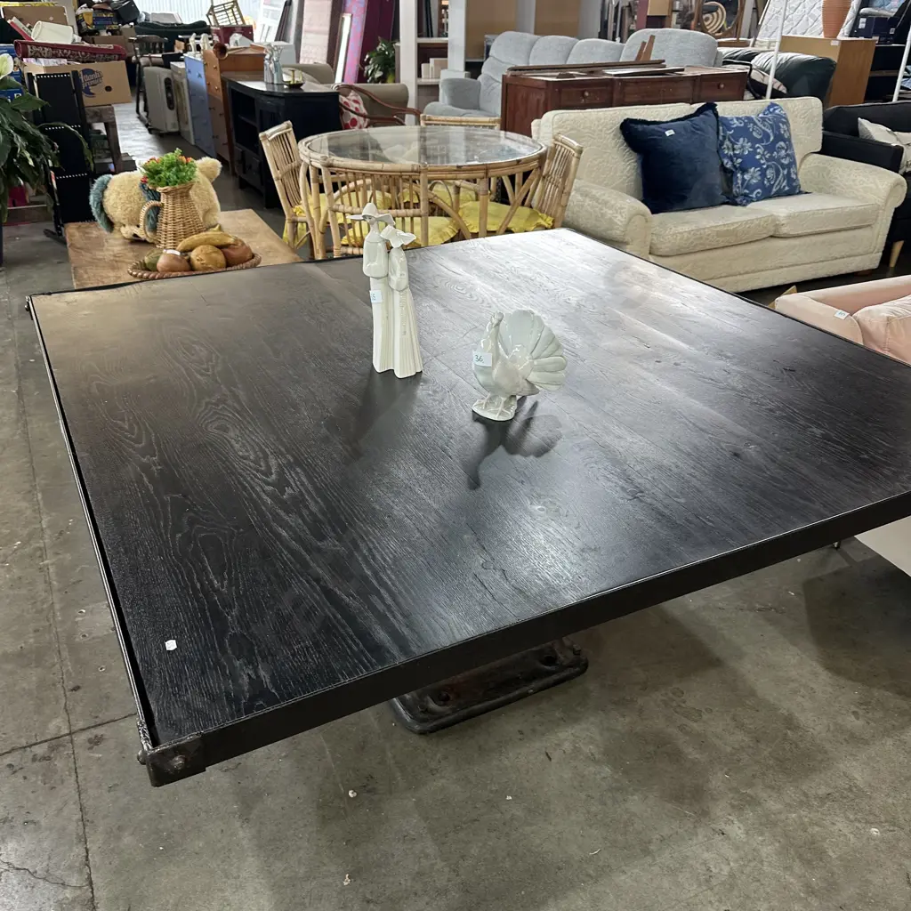 Bespoke Oak & Steel table (more pictures & detail) Image 1++