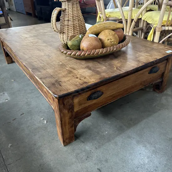 restored coffee table with drawer 1500 x 950