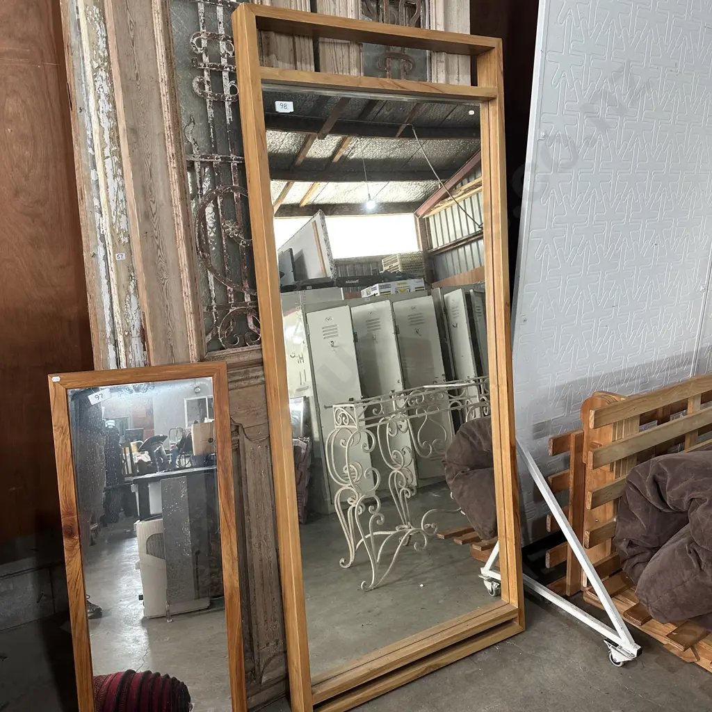 Large wooden framed dress mirror 1940 x 850 Image 1++