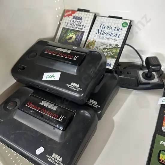 3 Sega power base plus control stick and 2 games