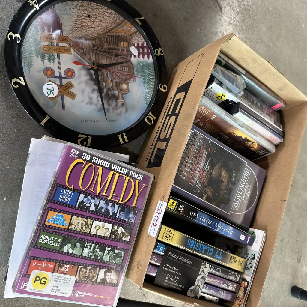 DVDs and CDs plus clock Image 1++