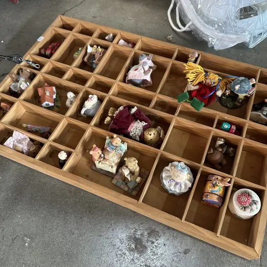 shelf of collectables