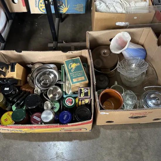 2 box kitchenware etc