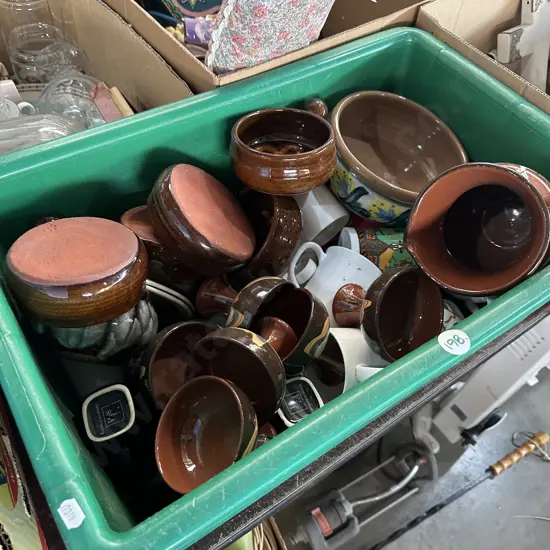 bin of pottery