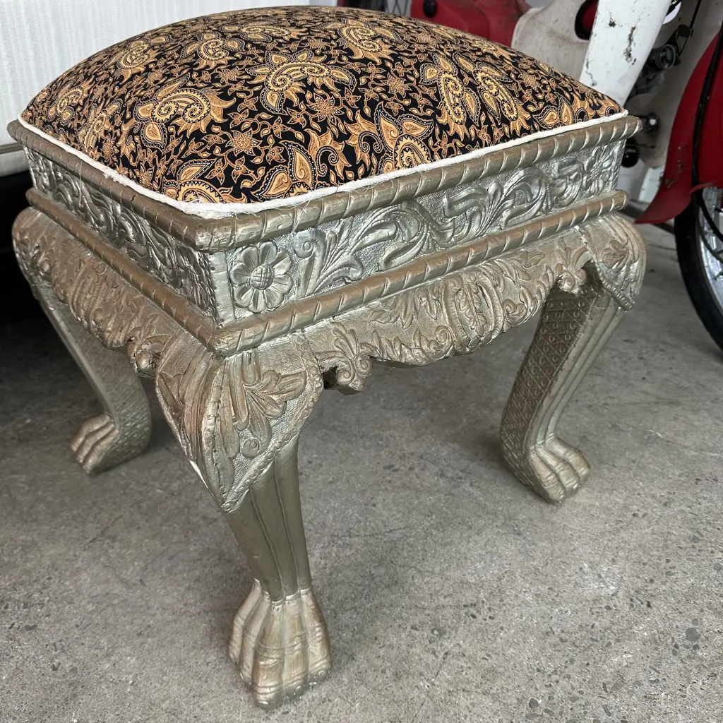 large decorative Indian stool Image 1++