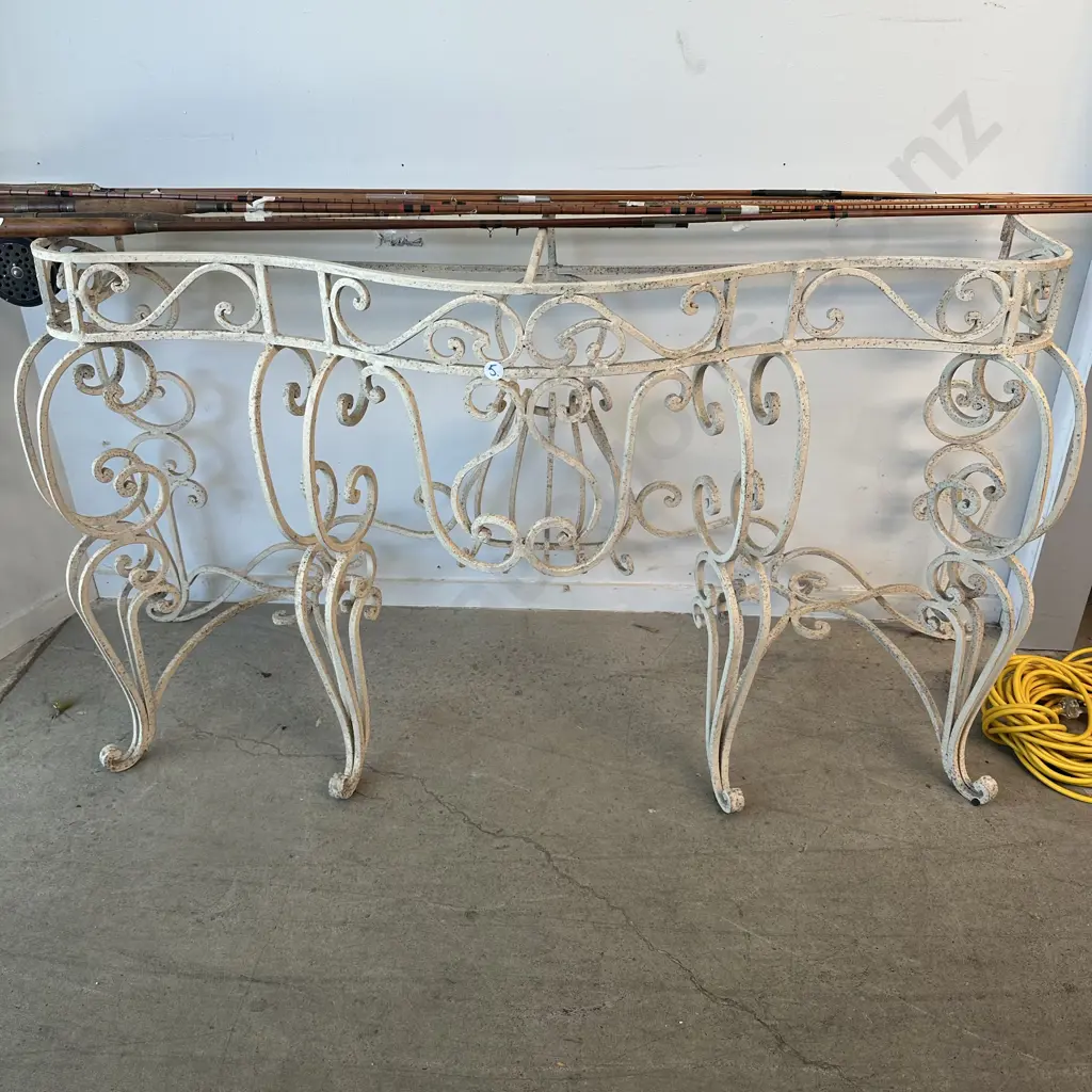 Early French wrought iron hall table base Image 1++