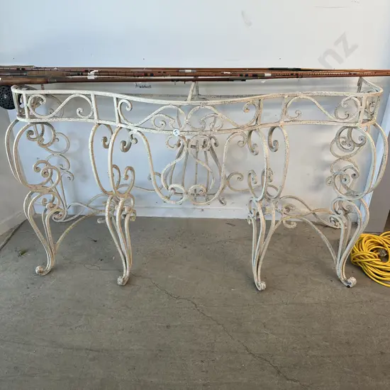 Early French wrought iron hall table base