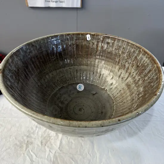 large pottery bowl
