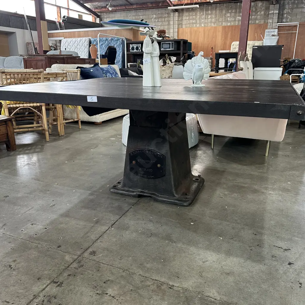 Bespoke Oak & Steel table (more pictures & detail) Image 1++