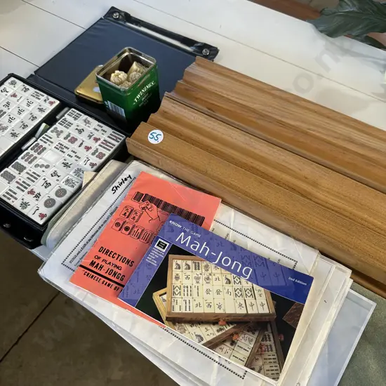 Mahjong set plus wooden boards