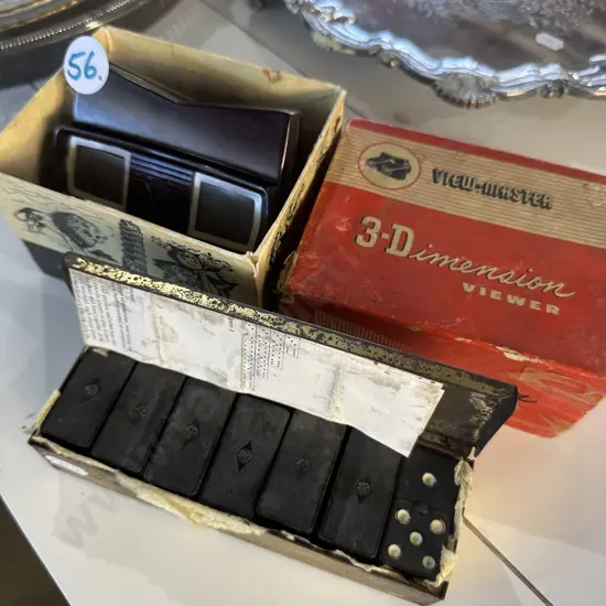 antique domino set plus view finder