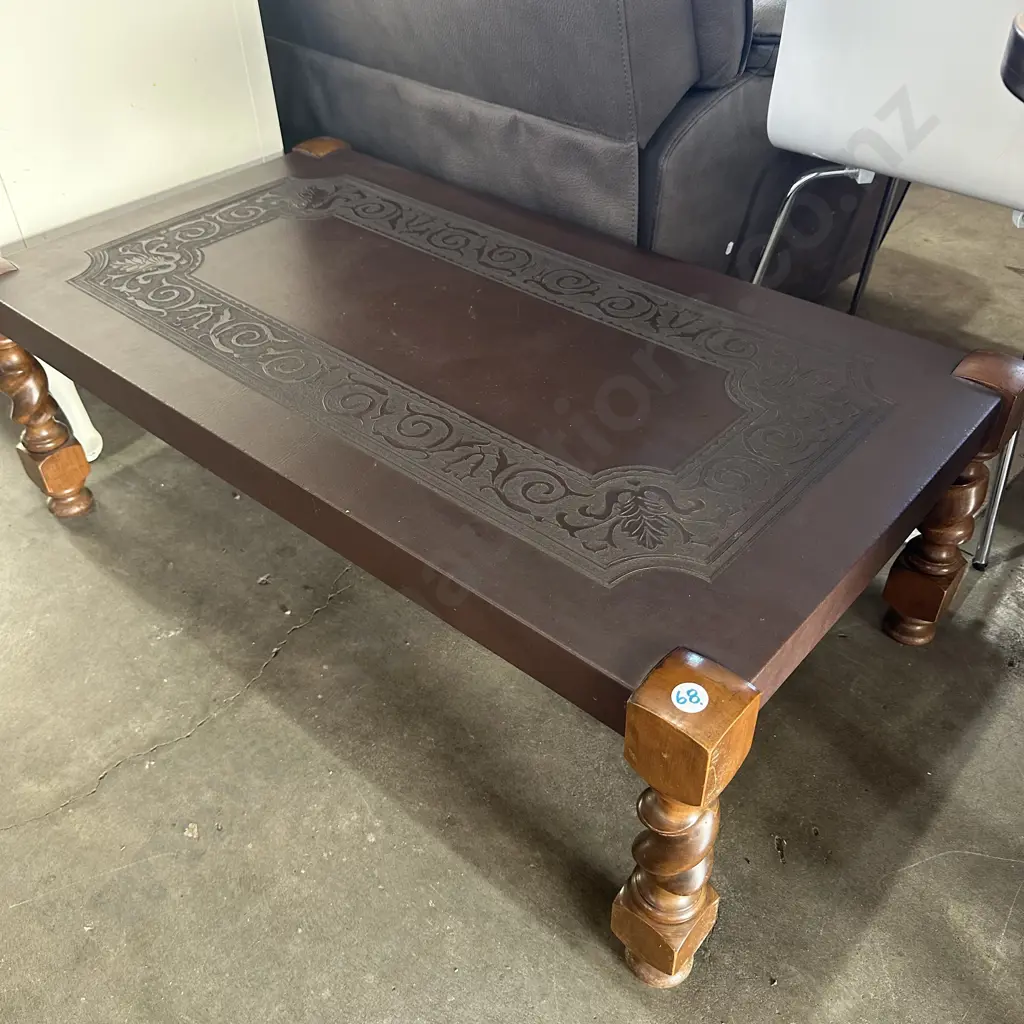 leather top coffee table Image 1++