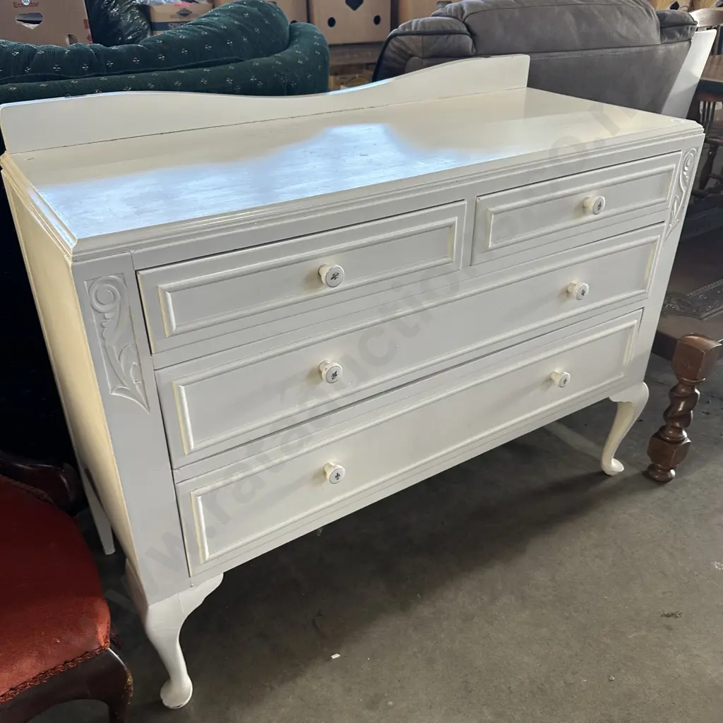 painted vintage drawers - needs borer treatment Image 1++