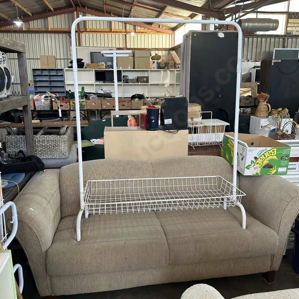 metal clothes stand & sofa Image 1++