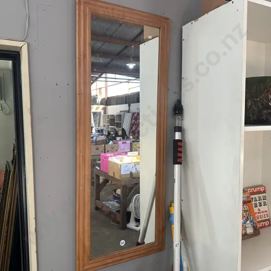 wooden frame mirror