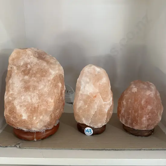 3 salt lamps - 1 wired