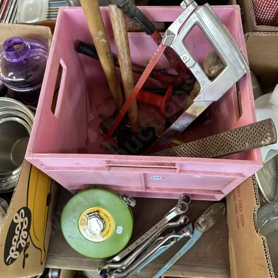 Bin of tools