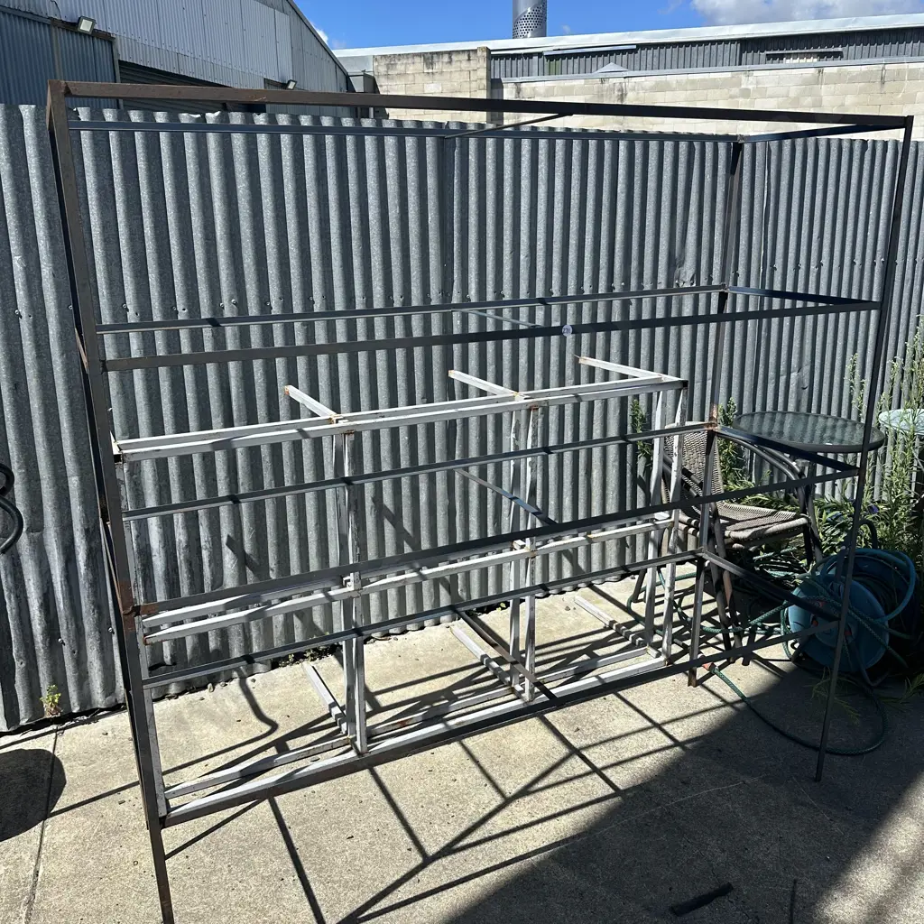 Large garage shelfing unit (wooden inserts inside rooms) Image 1++