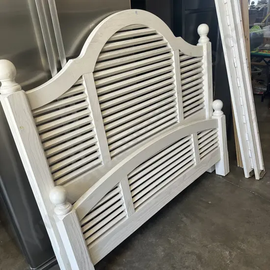 The matching Queen bed ends and frame