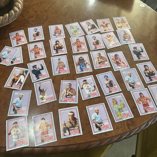 Super Stars of Wrestling bubblegum cards 1989  (36 cards)