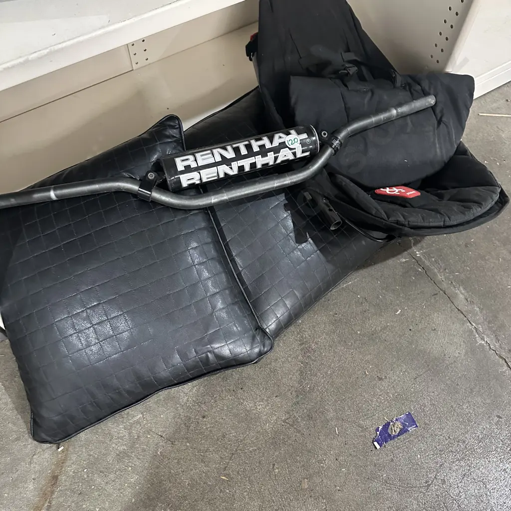 bike and pram parts plus leather cushions Image 1++