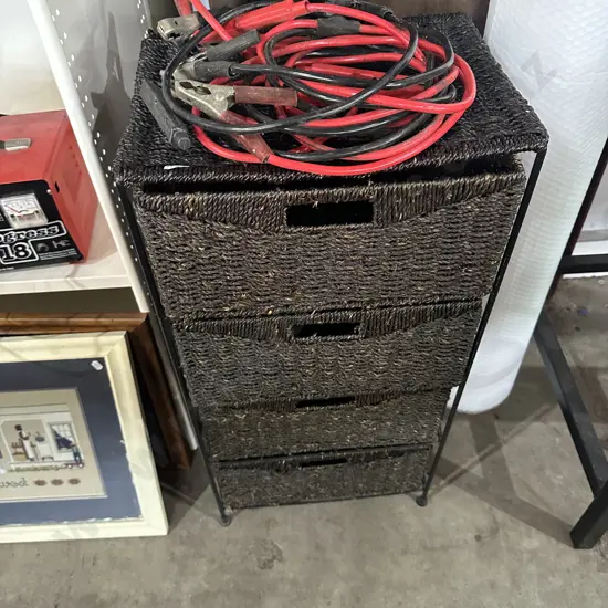 wicker drawers and jumper leads