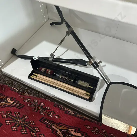 caravan mirror and gun cleaner
