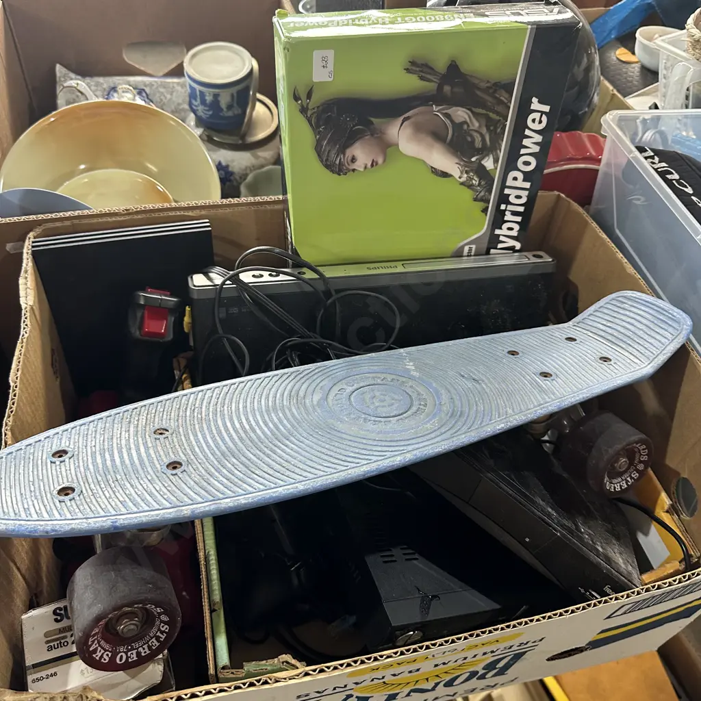 DVD player, freeview boxes, PS2, vintage skateboard etc. Image 1++