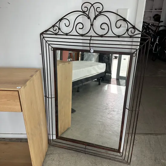 metal frame wall mirror 1350 x 850