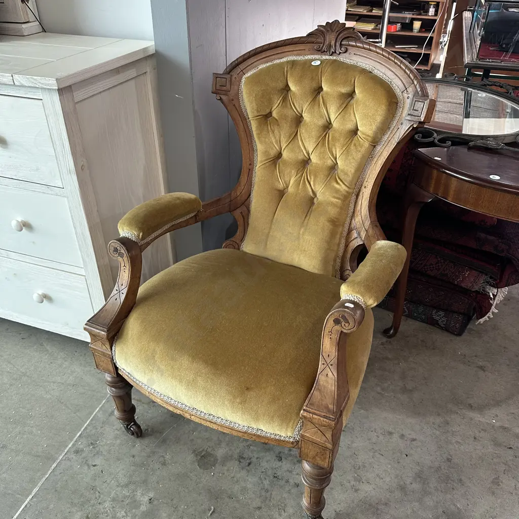 Edwardian grandfather chair Image 1++