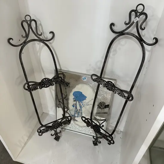 metal plate hangers and picture