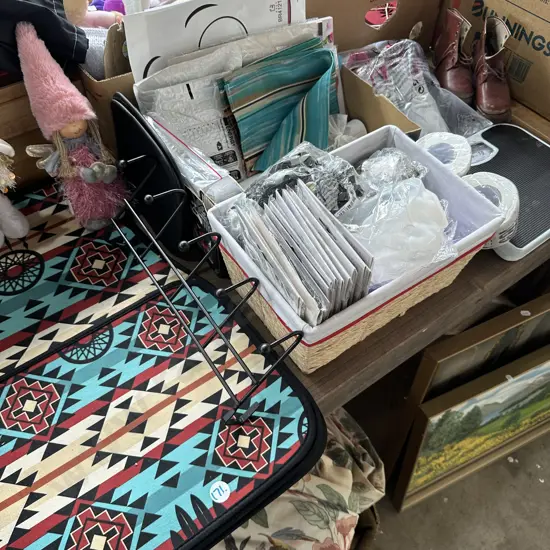 Large lot of scales, new shoes and products.