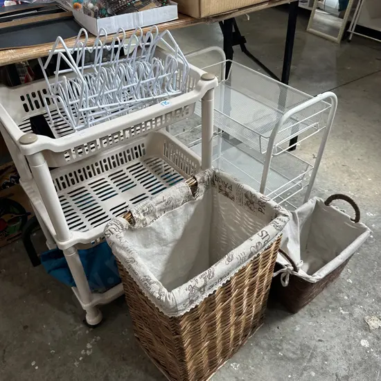 Vege racks and baskets etc.