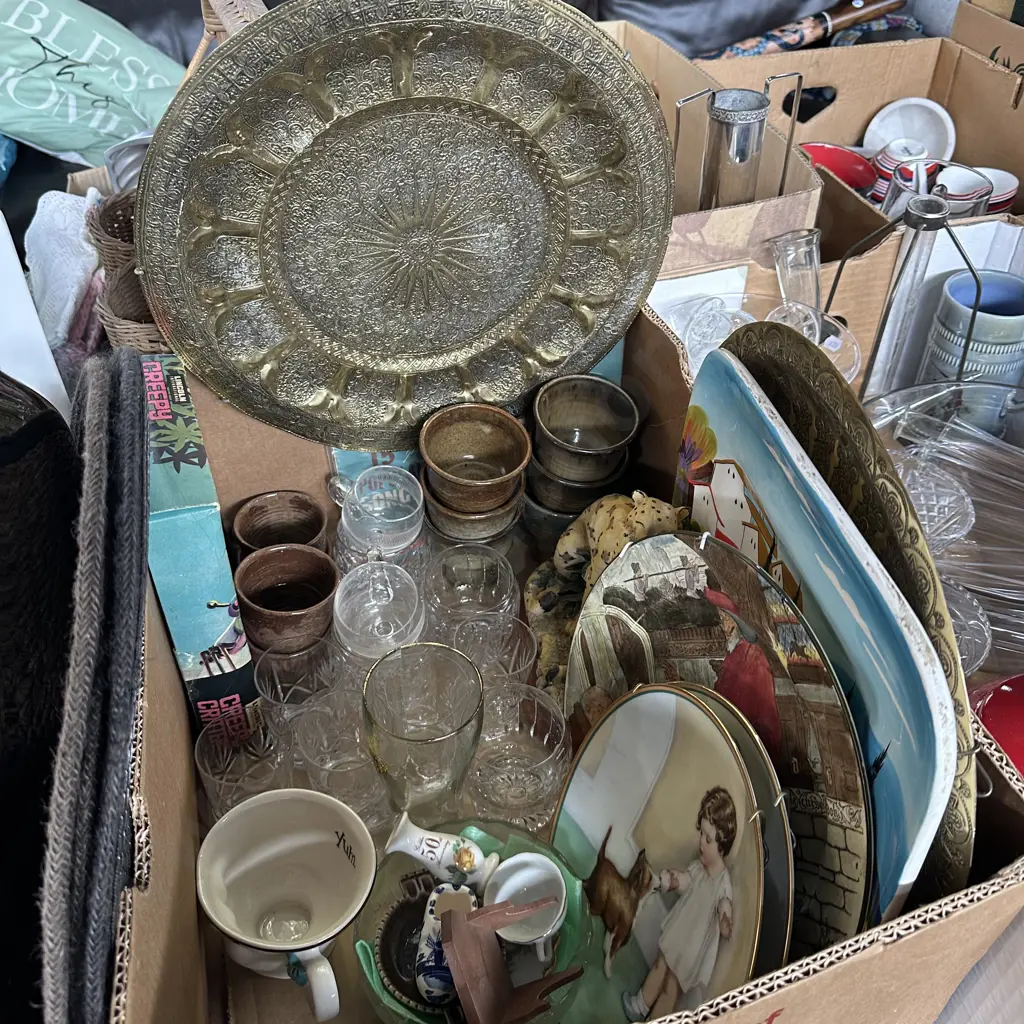 Box lot including Brass wall plates and Creepy Critters etc. Image 1++