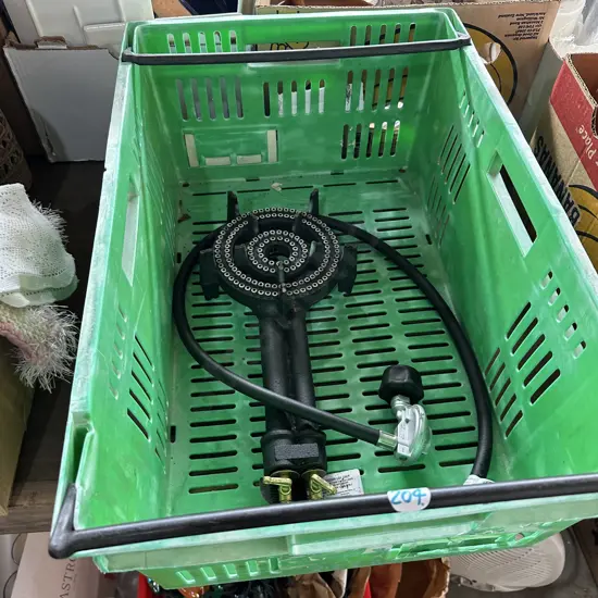 Vege bin with gas burner.