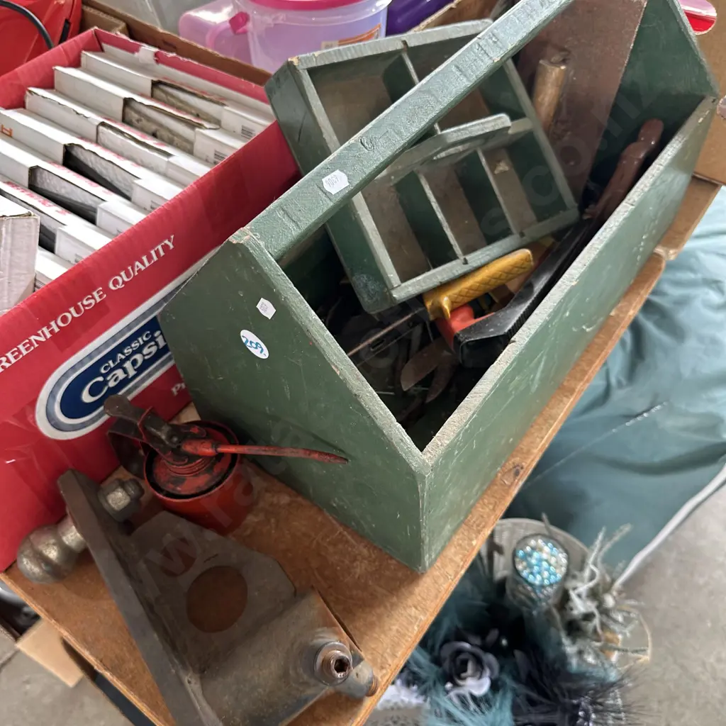 Tool box and contents including tow ball extender and oiler etc. Image 1++