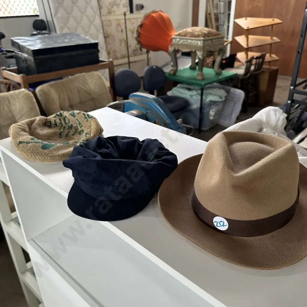 Felt hat and two others. Image 1++