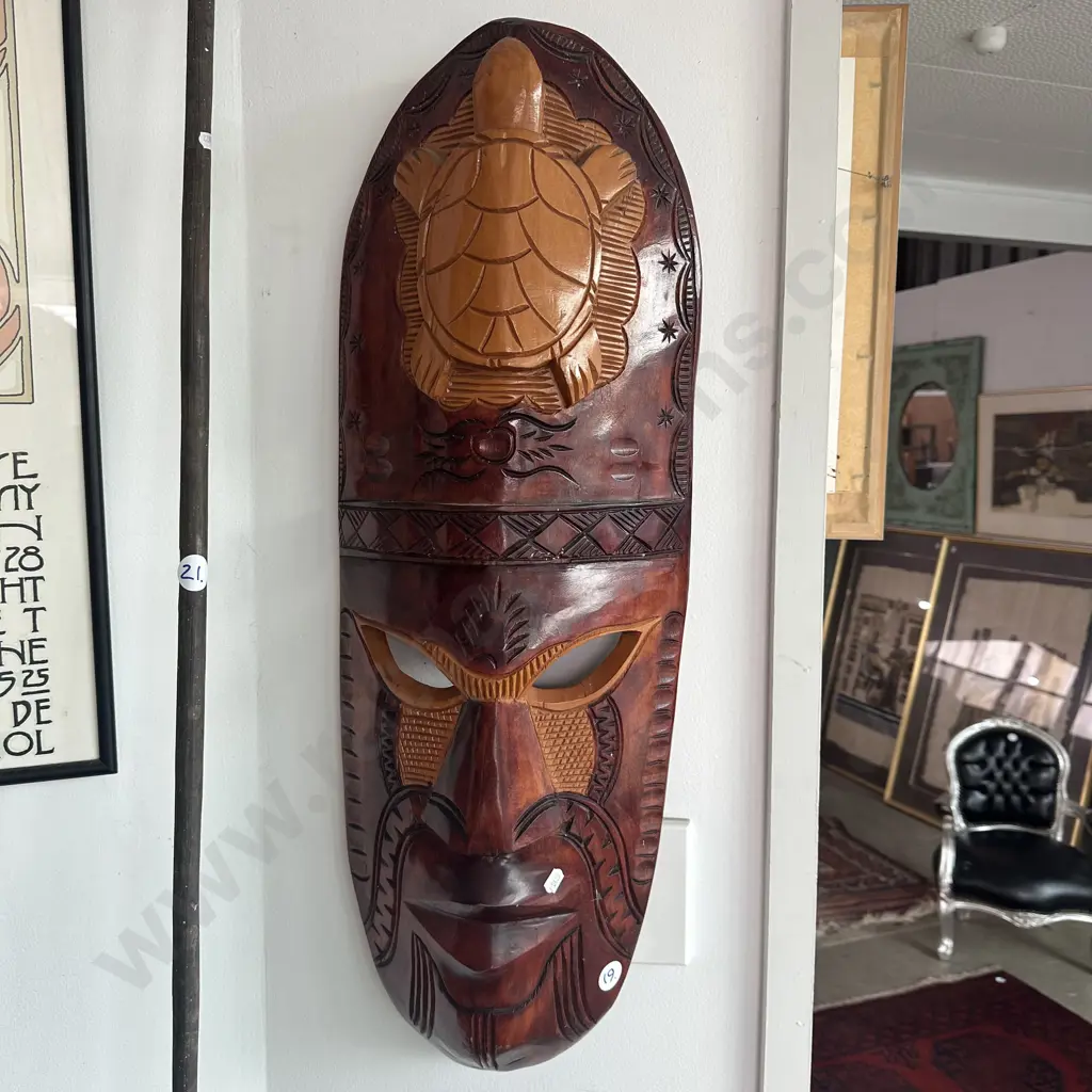 wooden souvenir wall mask Image 1++