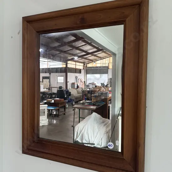 wooden framed mirror 650 x 570