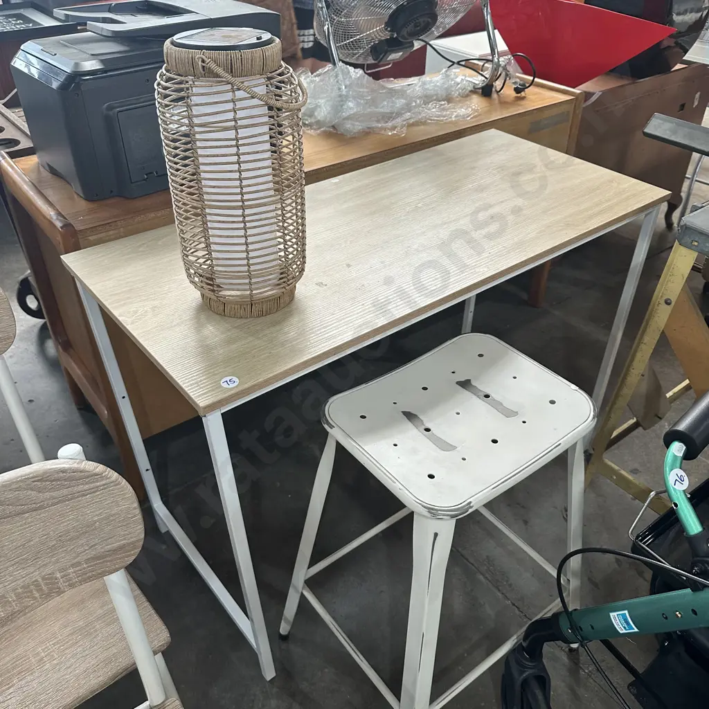 bar stool, solar lamp and desk Image 1++