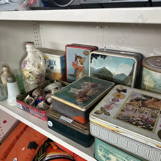 shell and tin collection