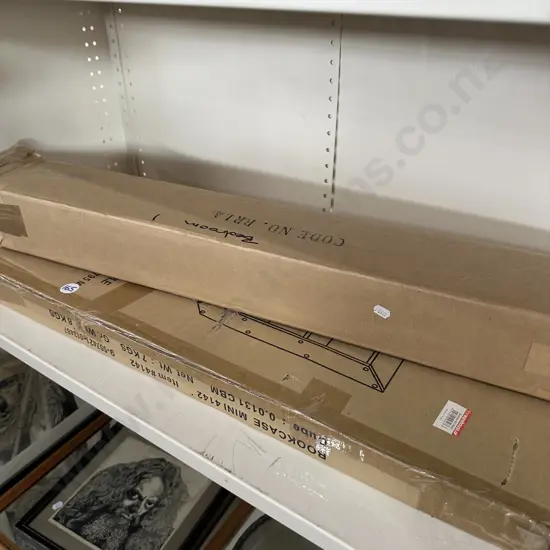 Flat pack shelf and rechargeable emergency light - no cord