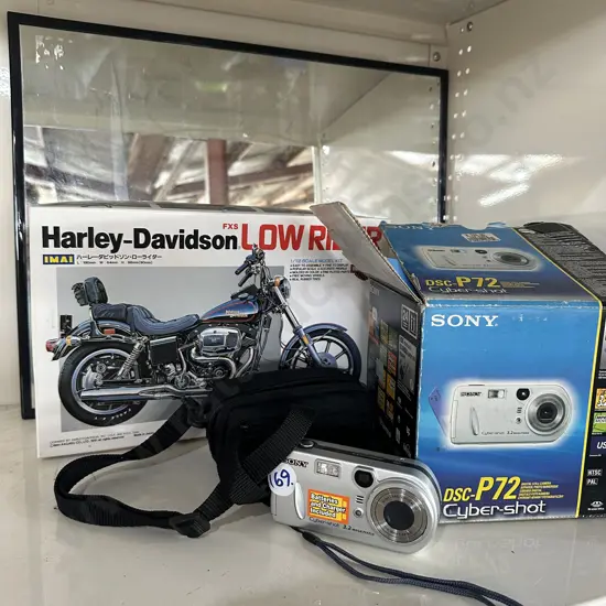 Sony digital camera and accessories plus part done model plus mirror