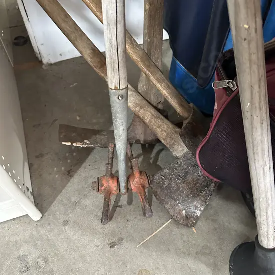 grubber, axes, plunger and tiller