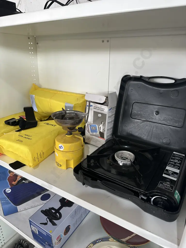 shelf lot life jacket and camping gear etc Image 1++