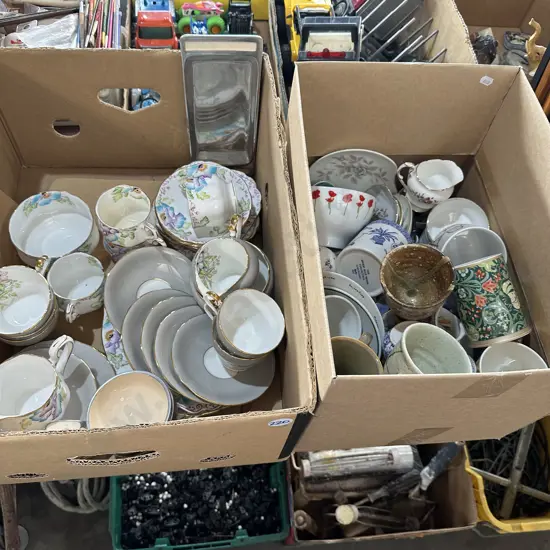 Two boxes english china etc.