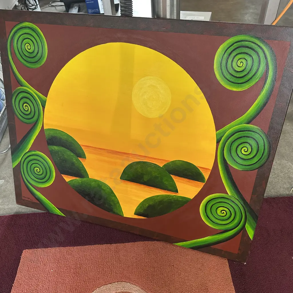 Music stand and instrument case plus colourful picture. Image 1++